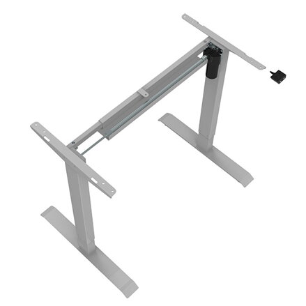Pracovní stůl, elektricky nastavitelná výška, buk, 75x120cm, rozsah 500 mm, 100V-240V, šedý, 70 kg nosnost, ergo