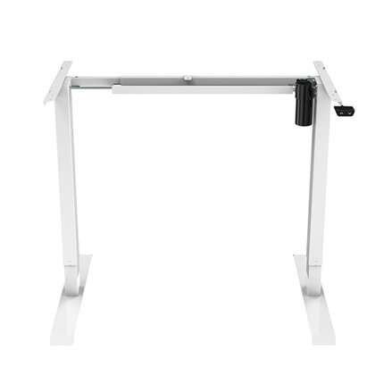 Pracovní stůl, elektricky nastavitelná výška, buk, 75x140cm, rozsah 500 mm, 100V-240V, bílý, 70 kg nosnost, ergo