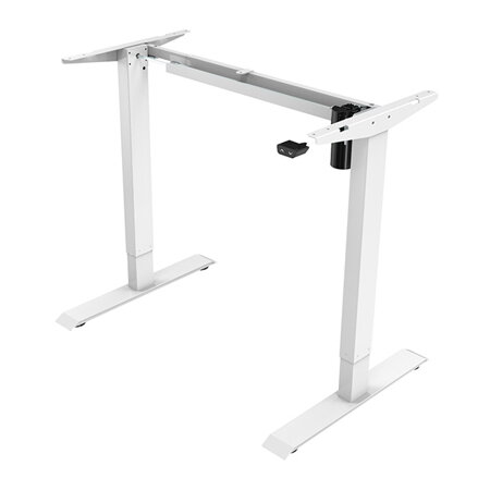 Pracovní stůl, elektricky nastavitelná výška, buk, 75x140cm, rozsah 500 mm, 100V-240V, bílý, 70 kg nosnost, ergo