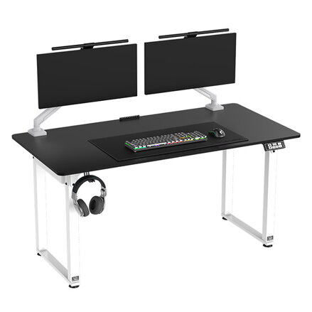 Pracovní stůl, elektricky nastavitelná výška, 160X75 cm, 72-118 cm, UPLIFT, s XXL podložkou pod myš, ULTRADESK