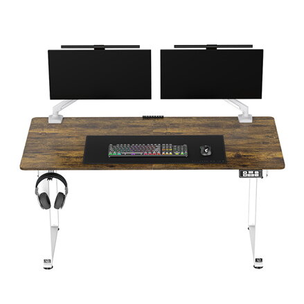 Pracovní stůl, elektricky nastavitelná výška, 160x75 cm, 72-118 cm, UPLIFT, s XXL podložkou pod myš, ULTRADESK