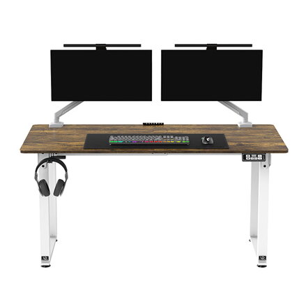Pracovní stůl, elektricky nastavitelná výška, 160x75 cm, 72-118 cm, UPLIFT, s XXL podložkou pod myš, ULTRADESK