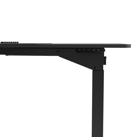 Pracovní stůl, elektricky nastavitelná výška, černá deska, 160X75 cm, 74-116 cm, UPLIFT, s XXL podložkou pod myš, ULTRADESK