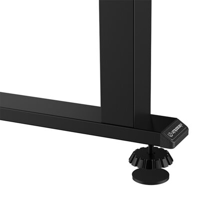 Pracovní stůl, elektricky nastavitelná výška, černá deska, 160X75 cm, 74-116 cm, UPLIFT, s XXL podložkou pod myš, ULTRADESK