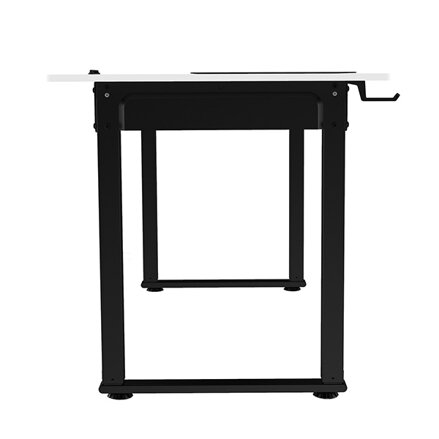 Pracovní stůl, elektricky nastavitelná výška, bílá deska, 160x75 cm, 74-116 cm, UPLIFT, s XXL podložkou pod myš, ULTRADESK