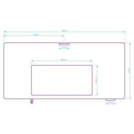 Pracovní stůl, elektricky nastavitelná výška, bílá deska, 160x75 cm, 74-116 cm, UPLIFT, s XXL podložkou pod myš, ULTRADESK