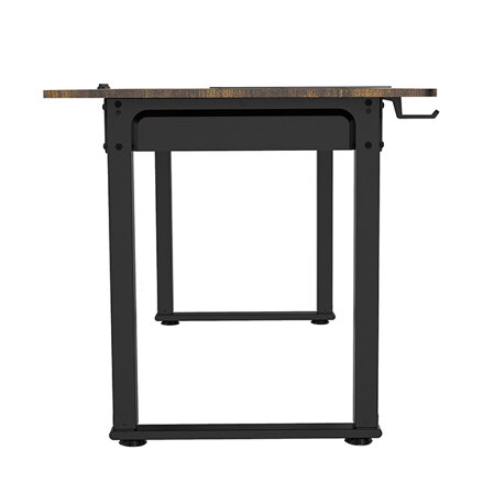 Pracovní stůl, elektricky nastavitelná výška, hnědá deska, 160x75 cm, 74-116 cm, UPLIFT, s XXL podložkou pod myš, ULTRADESK, držák