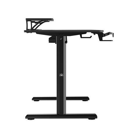 Pracovní stůl, elektricky nastavitelná výška, 120X60 cm, 72-117 cm, HIGHLANDER BLACK, černý, ULTRADESK