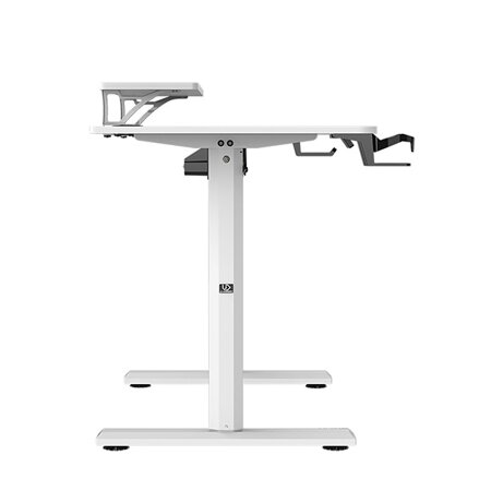 Pracovní stůl, elektricky nastavitelná výška, 120X60 cm, 72-117 cm, HIGHLANDER WHITE, bílý, ULTRADESK