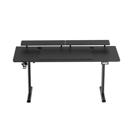 Pracovní stůl, elektricky nastavitelná výška, 160X70 cm, 72-117 cm, HIGHLANDER XXL BLACK, černý, ULTRADESK