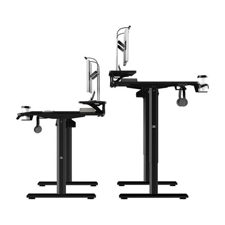 Pracovní stůl, elektricky nastavitelná výška, 160X70 cm, 72-117 cm, HIGHLANDER XXL BLACK, černý, ULTRADESK