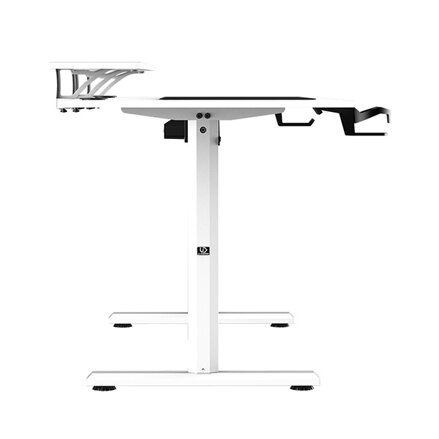 Pracovní stůl, elektricky nastavitelná výška, 160X70 cm, 72-117 cm, HIGHLANDER XXL WHITE, bílý, ULTRADESK