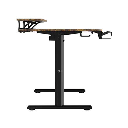Pracovní stůl, elektricky nastavitelná výška, 160X70 cm, 72-117 cm, HIGHLANDER XXL BROWN, hnědý, ULTRADESK