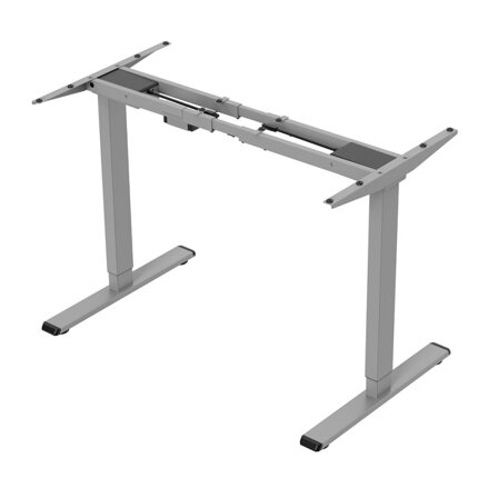 Rám stolu, elektricky nastavitelná výška, rozsah 500 mm, antikolizní systém, šedý, 100 kg nosnost, Powerton