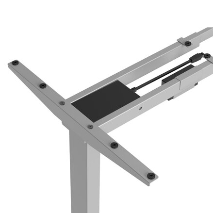 Rám stolu, elektricky nastavitelná výška, rozsah 500 mm, antikolizní systém, šedý, 100 kg nosnost, Powerton