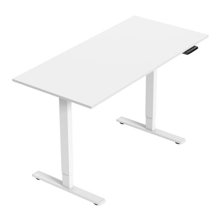 Rám stolu, elektricky nastavitelná výška, rozsah 500 mm, antikolizní systém, bílý, 100 kg nosnost, Powerton