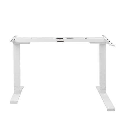 Rám rohového stolu, elektricky nastavitelná výška, organizér kabelů v balení, antikolizní systém, bílý, 125 kg nosnost, Powerton