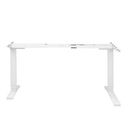 Rám rohového stolu, elektricky nastavitelná výška, organizér kabelů v balení, antikolizní systém, bílý, 125 kg nosnost, Powerton