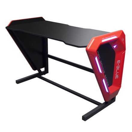 E-Blue Herní stůl EGT002BK, 125x62 cm, 80,8 cm, podsvícený