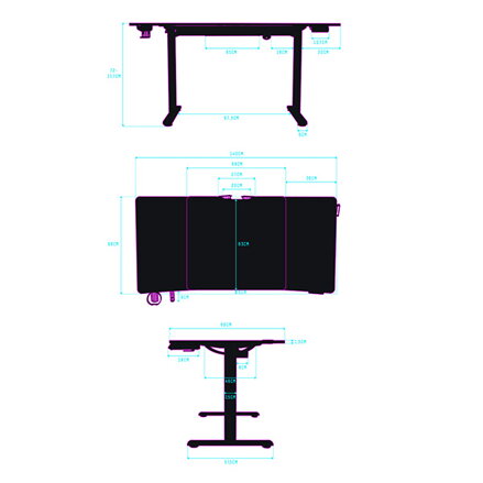 ULTRADESK Herní stůl LEVEL V2 WHITE, 140x68cm, 72-117cm, elektricky nastavitelná výška, s XXL podložkou pod myš, držák sluchátek i
