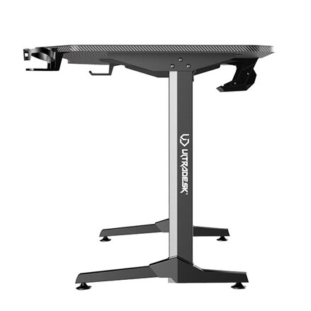ULTRADESK Herní stůl FRAG XXL GOLD, 160 x 75 cm, 75 cm, držák nápojů a sluchátek, stojan BEAM, s celoplošnou XXL podložkou pod myš