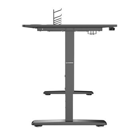 ULTRADESK Herní stůl Ultradesk CRUISER BLACK, 160x70 cm, 66-82 cm, držák sluchátek, 3 otvory pro kabely, výškově nastavitelný, s X