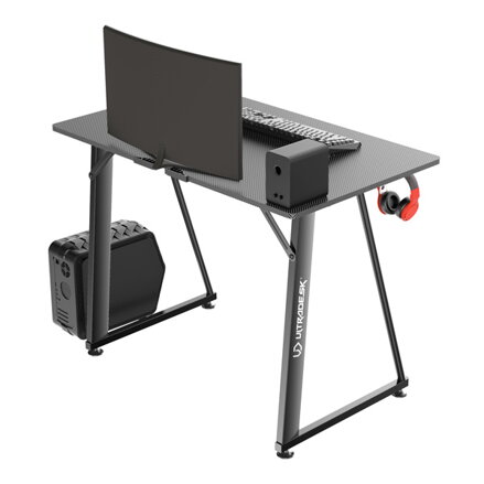 ULTRADESK Herní stůl ENTER V2, 100x60 cm, 75cm, s držákem na sluchátka a pití, kompaktní velikost
