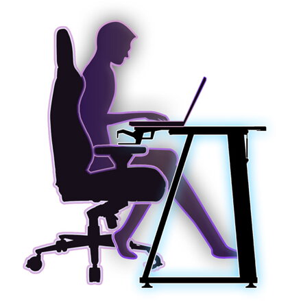 ULTRADESK Herní stůl ENTER V2, 100x60 cm, 75cm, s držákem na sluchátka a pití, kompaktní velikost
