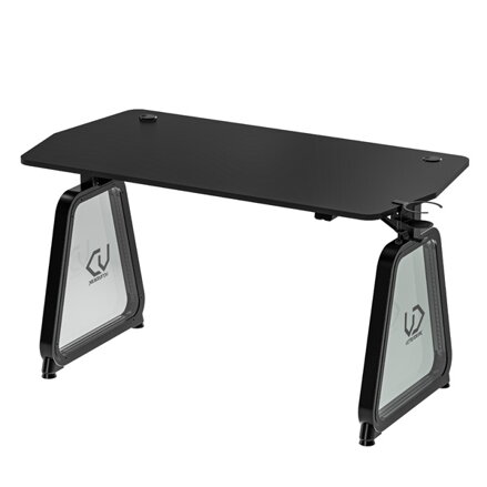 ULTRADESK Herní stůl BOOSTER, 136x70,5 cm, 75 cm, RGB podsvícení, držák sluchátek i nápojů