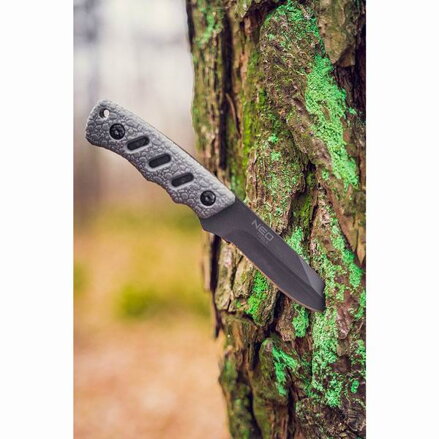 Neo Tools Nůž full-tang, nerezová ocel, 165mm, 94mm, pogumovaná rukojeť, nylonové pouzdro