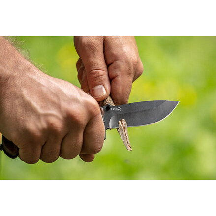 Neo Tools Skládací nůž Survival, nerezová ocel, 220mm, 90mm, spona na opasek