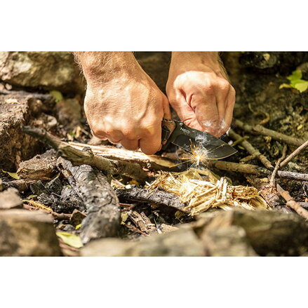 Neo Tools Skládací nůž Survival, nerezová ocel, 220mm, 90mm, spona na opasek