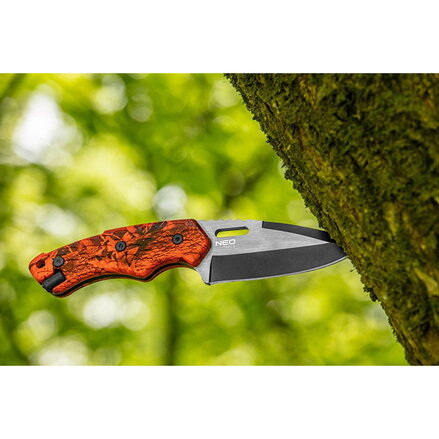 Neo Tools Taktický nůž, nerezová ocel, 20mm, 9mm, pazourek v rukojeti