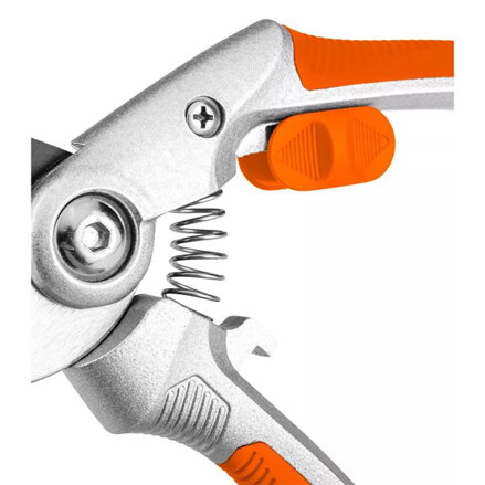 Neo Tools Kovadlinové zahradní nůžky, průměr řezu 20mm, délka 210mm, délka čepele 43mm, ergonomická rukojeť, blokace ostří