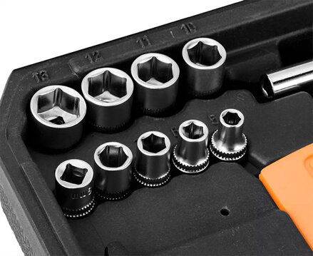 Sada nářadí, 10-200, 60 ks, velikost 1/4, kufřík,, NEO TOOLS
