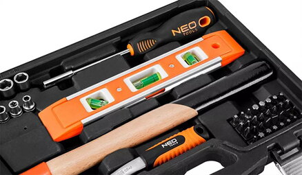 Sada nářadí, 10-200, 60 ks, velikost 1/4, kufřík,, NEO TOOLS