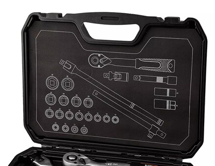 Sada nástrčných klíčů, 10-205, 25, velikost 1/2, kufřík, NEO TOOLS