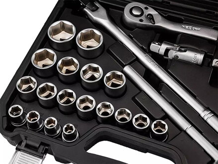 Sada nástrčných klíčů, 10-205, 25, velikost 1/2, kufřík, NEO TOOLS