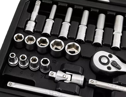 Sada nástrčných klíčů, 10-231, 23 ks, velikost 1/4, kufřík,, NEO TOOLS