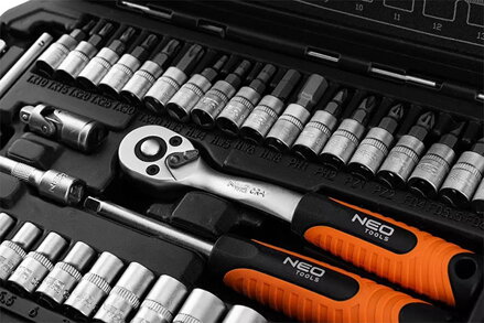 Sada nástrčných klíčů, 10-232, 38 ks, velikost 1/4, kufřík,, NEO TOOLS