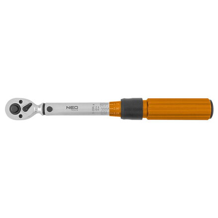 Momentový klíč se sadou bitů, 08-821, 21 ks, velikost 1/4, kufřík,5 - 25 Nm, NEO TOOLS