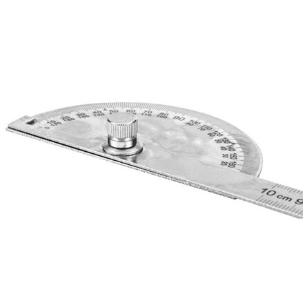Úhloměr s pravítkem NEO TOOLS 0-100 mm, pravítko, úhloměr, nerezová ocel