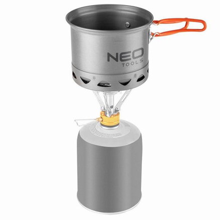 Sada hrnců 2v1 šedá, hliník, hrnec, pánev, rychlovarná konvice, Neo Tools