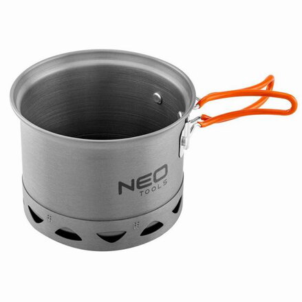 Sada hrnců 2v1 šedá, hliník, hrnec, pánev, rychlovarná konvice, Neo Tools