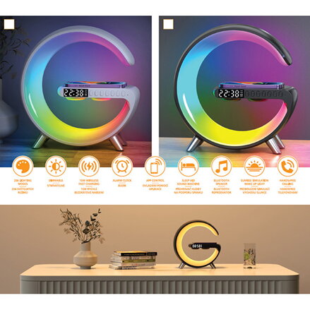 Smart světlo G-Light INSPIRE, bílá, USB-C, bezdrátové nabíjení, Powerton