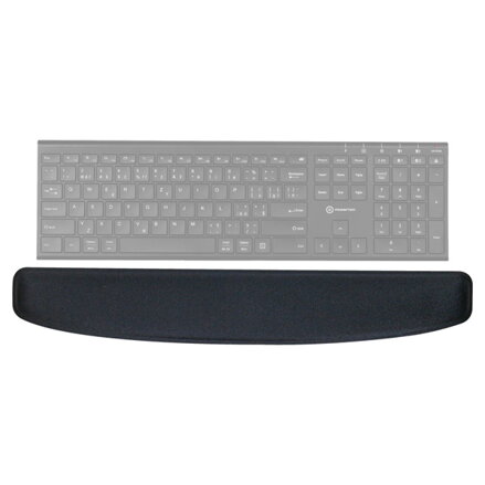 Předložka klávesnice, ergonomická, černá, gelová