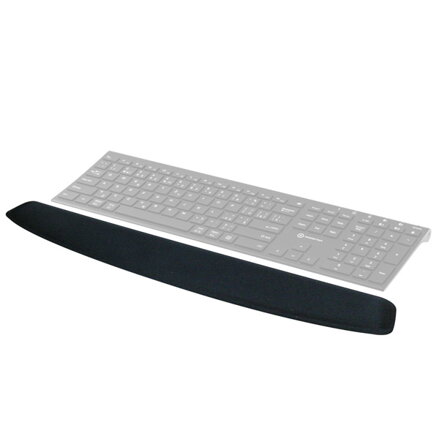 Předložka klávesnice, ergonomická, černá, gelová