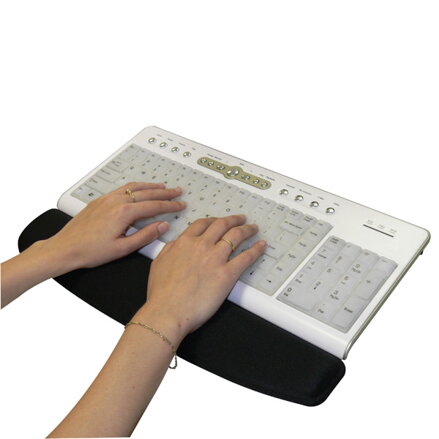 Předložka klávesnice, ergonomická, černá, gelová