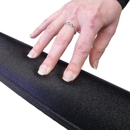 Předložka klávesnice, ergonomická, černá, gelová