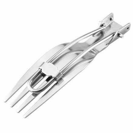 Sada příborů 3v1 turistická, šedá, 1ks, nerezová ocel, skládací, praktické pouzdro, Neo Tools